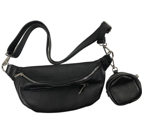 Crossbodybag mittelgroß mit zwei Reißverschlüssen und kleinem Geldbeutel extra